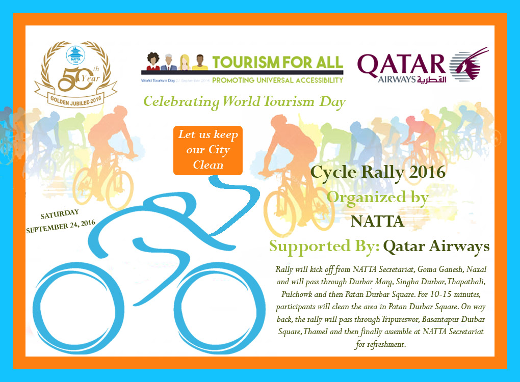 PARTICIPATE IN THE JOINT CYCLE RALLY TO MARK WORLD TOURISM DAY CELEBRATION 2016